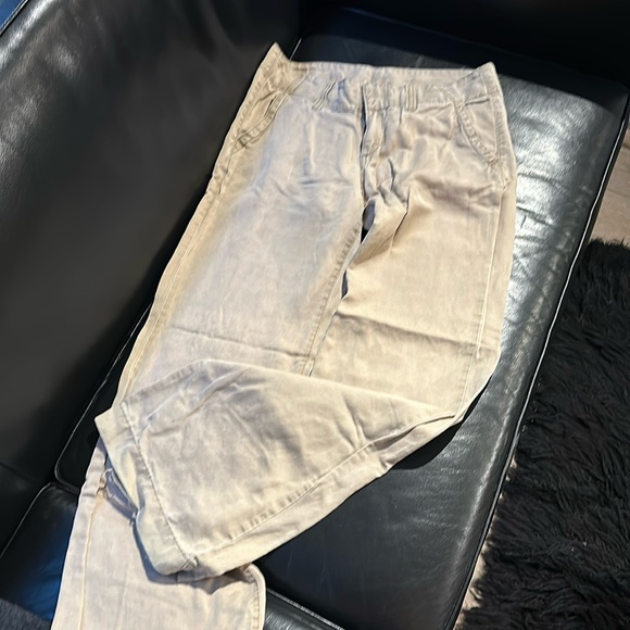 Lucky Brand cotton linen wide leg khakis - Picture 1 of 7